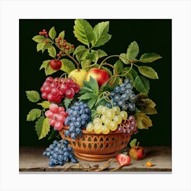 A collection of different delicious fruits Canvas Print