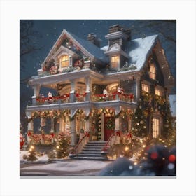 Christmas House 153 Canvas Print