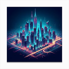 Futuristic City 18 Canvas Print