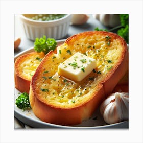 Buttered Garlic Bread Canvas Print