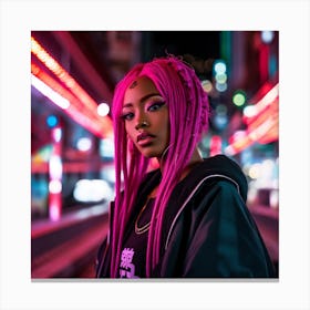 Pink Dreadlocks Canvas Print