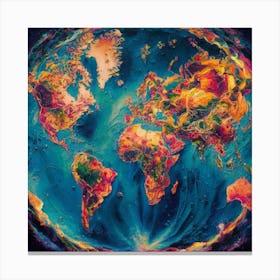 World Globe Canvas Print