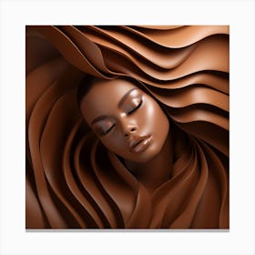 3d Image Of A Woman Sleeping Canvas Print