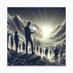 People In The Mountains Canvas Print