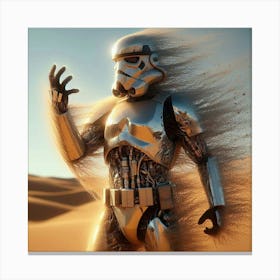 Stormtrooper In The Desert Canvas Print