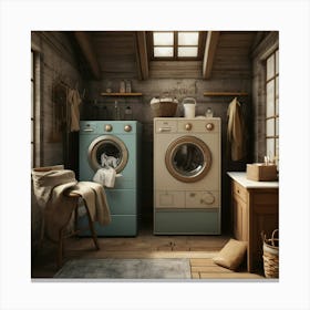 Default Default Vintage And Retro Laundry Aestethic 1 (2) Canvas Print