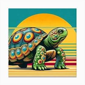 Turtle Print Canvas Print