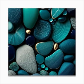 Blue Pebbles Canvas Print
