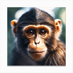 Chimpanzee Portrait 19 Canvas Print