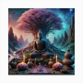 Buddha In The Forest 2 Canvas Print