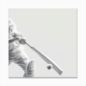 Cricket Player In Action 3 Canvas Print