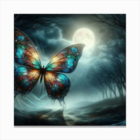 Butterfly In The Forest 36 Canvas Print