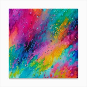 COLORS BRUSHED ABSTRACT PRINT Canvas Print
