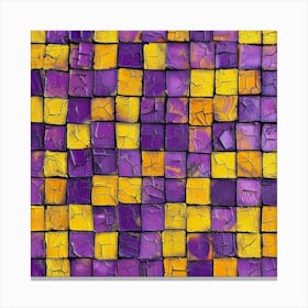 Purple And Yellow Mosaic Canvas Print