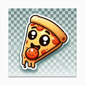 Pizza Sticker Canvas Print