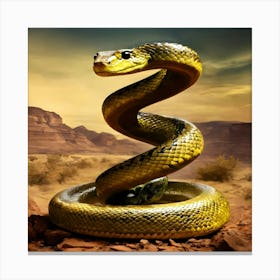 Snake In The Desert Canvas Print