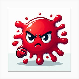 Cartoon Virus Vector Illustration Canvas Print