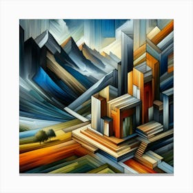 A mixture of modern abstract art, plastic art, surreal art, oil painting abstract painting art e
wooden huts mountain montain village 20 Canvas Print