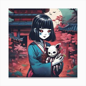 Anime Japanese Girl Canvas Print