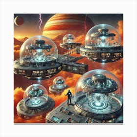 A Sci Fi Depiction Of Pressure Regulation Systems Canvas Print