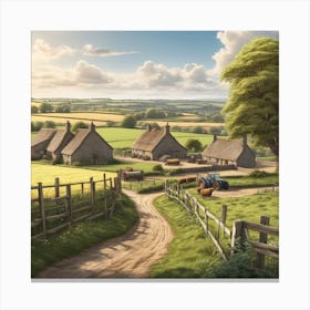 Farm Scene Canvas Print