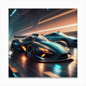 Futuristic Racing Canvas Print