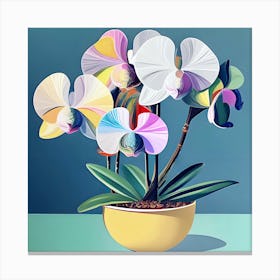 Orchids In A Pot 1 Canvas Print