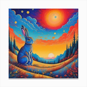 Rabbit In The Sky Canvas Print