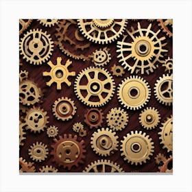Gears Background 21 Canvas Print