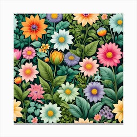 Floral Wallpaper 4 Canvas Print