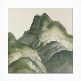 Japanese Watercolour Of Mount Kurai 1 Canvas Print