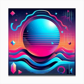 80s Retro Style Canvas Print