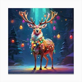 Christmas Deer 8 Canvas Print