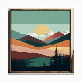 Mountain Landscape Print Canvas Print