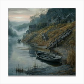 Boat On The Water Canvas Print