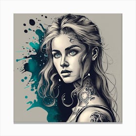 Vektor Create An Exquisite Ink Painting On White 2 Canvas Print