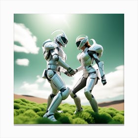 Robot Couple 6 Canvas Print