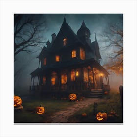 Haunted House 1 Canvas Print