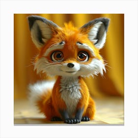 Cute Fox 70 Canvas Print