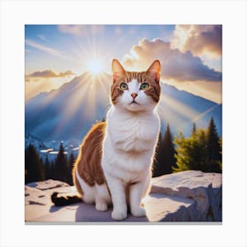 Cat In The Mountains Canvas Print