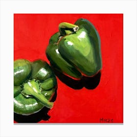 Green Peppers Canvas Print