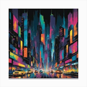 City At Night Canvas Print