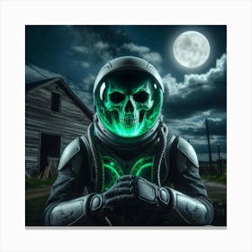 Skull In Space Canvas Print