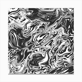 Abstract Black And White Marble Pattern Canvas Print