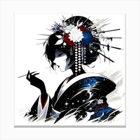 Creative Geisha Illustration 90 Canvas Print