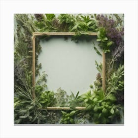 Frame Of Herbs 14 Canvas Print