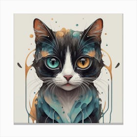 Cat Painting 3 Canvas Print