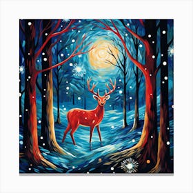 Deer In The Forest 11 Canvas Print