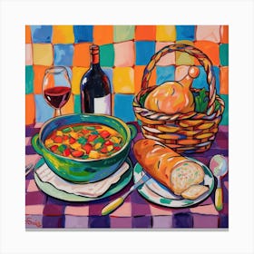 La Locanda Del Buon Vino Trattoria Italian Food Kitchen Canvas Print