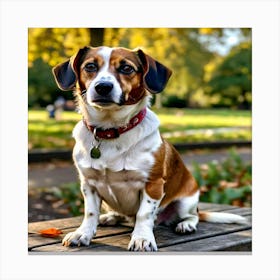 Dog on point Canvas Print